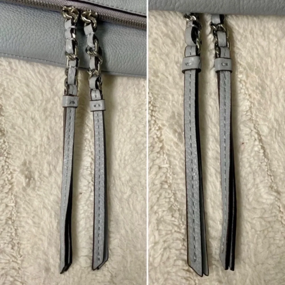 Michael Kors Corrine Crossbody Bag Dove Grey Leather - Picture 6 of 17